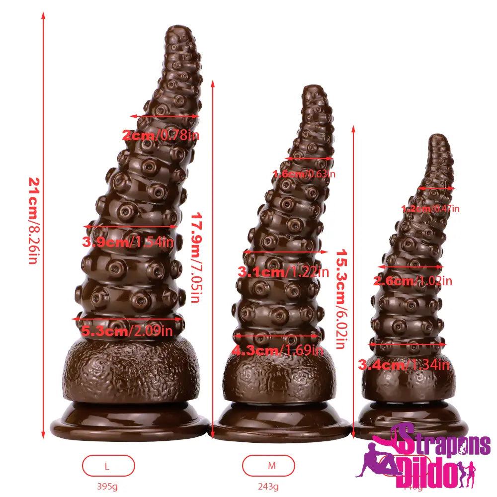 6.02in 7.05in 8.26in Tentacle Octopus Wide Animal Women Couples Dildo - Strap ons Dildo