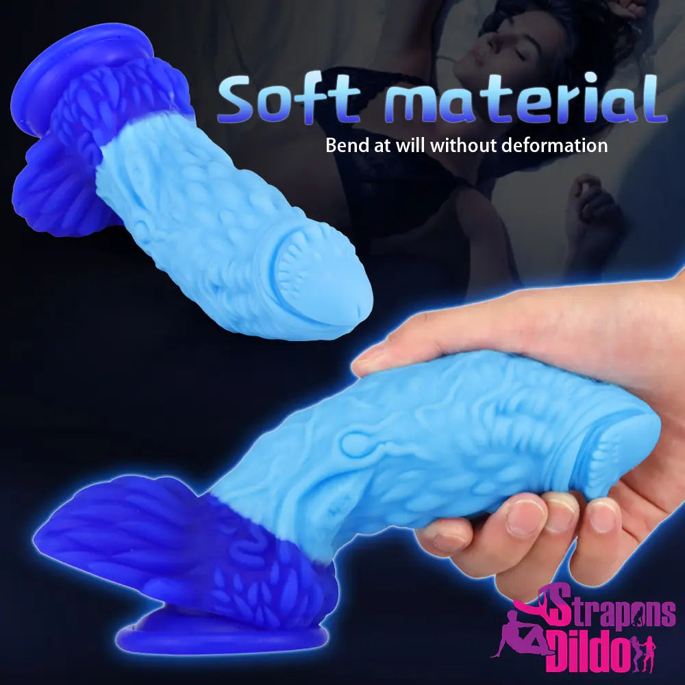 7.4in Silicone Soft Dragon Animal Dildo For Women Men Gay Lesbian - Strap ons Dildo