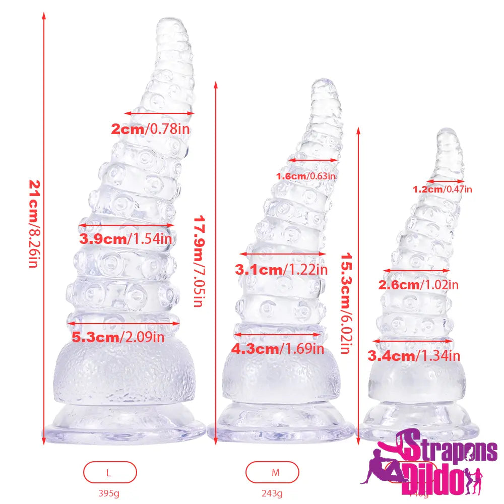 6.02in 7.05in 8.26in Tentacle Octopus Wide Animal Women Couples Dildo - Strap ons Dildo