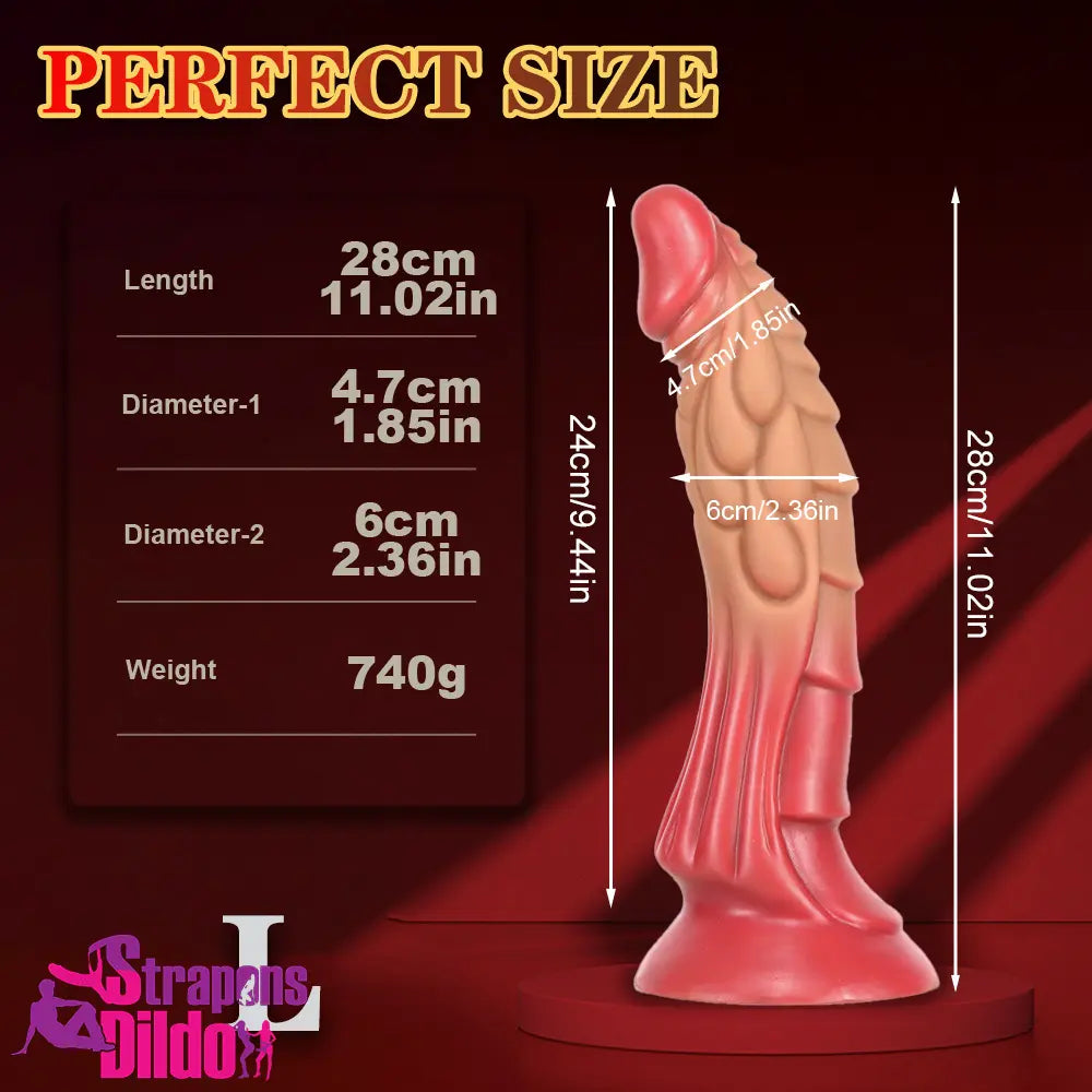 7.48in 9.45in 11.02in 13.38in Big Dragon Fantasy Silicone Soft Real Dildo Strap ons Dildo