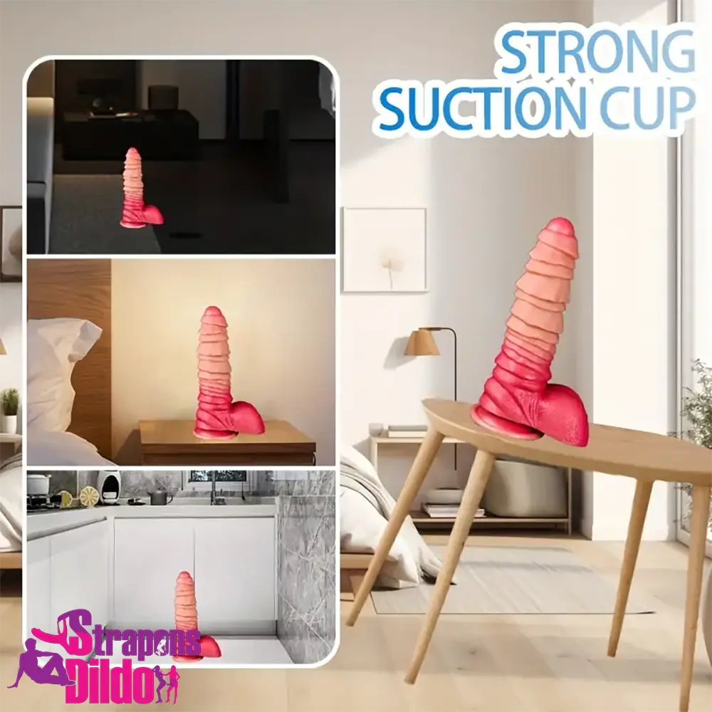 8.26in Liquid Silicone Real Big Soft Odd Dildo For Clitoral Quick Orgasm Strap ons Dildo