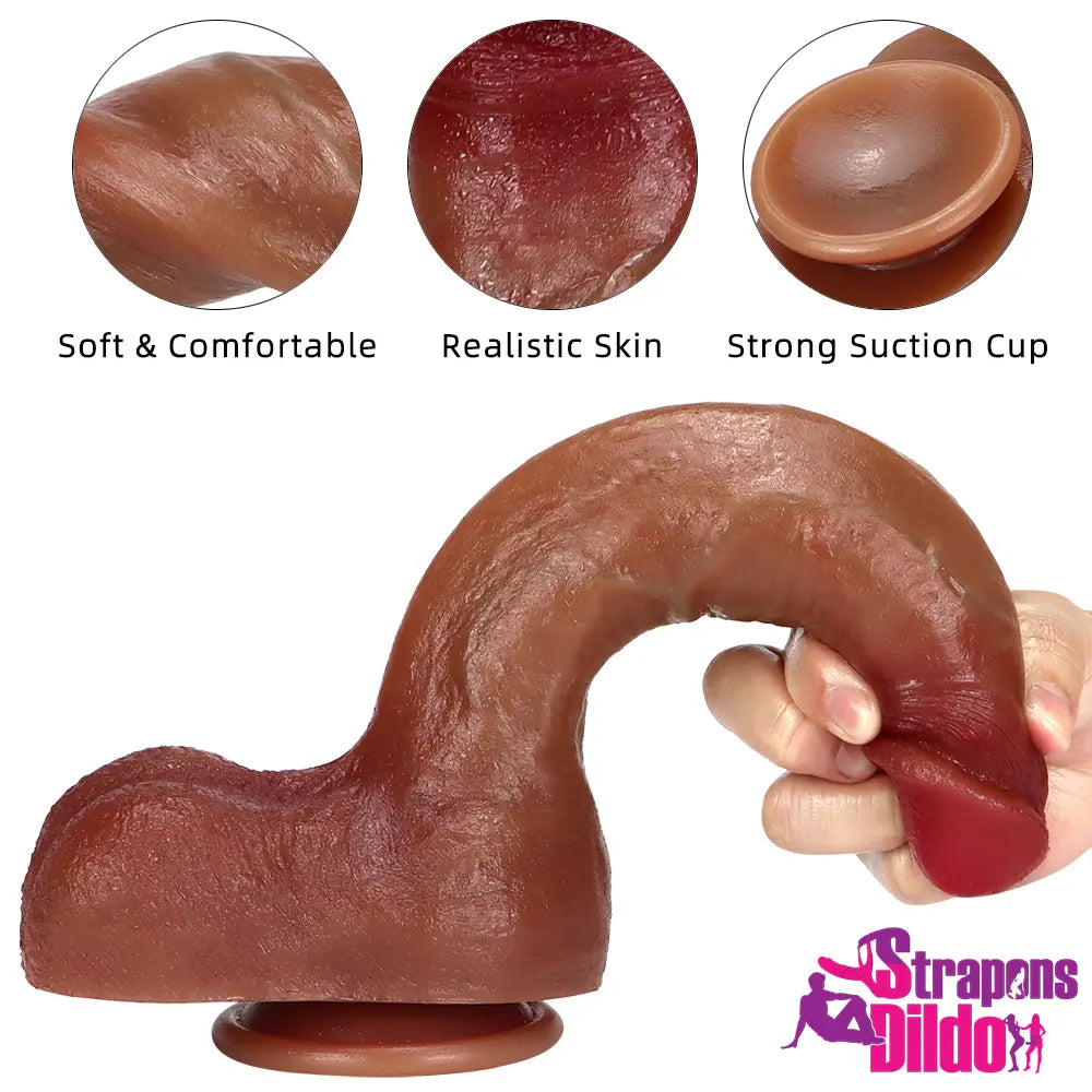 10.23in Big Silicone Real Feeling Soft Dildo Sex Toy For Women Men Strap ons Dildo