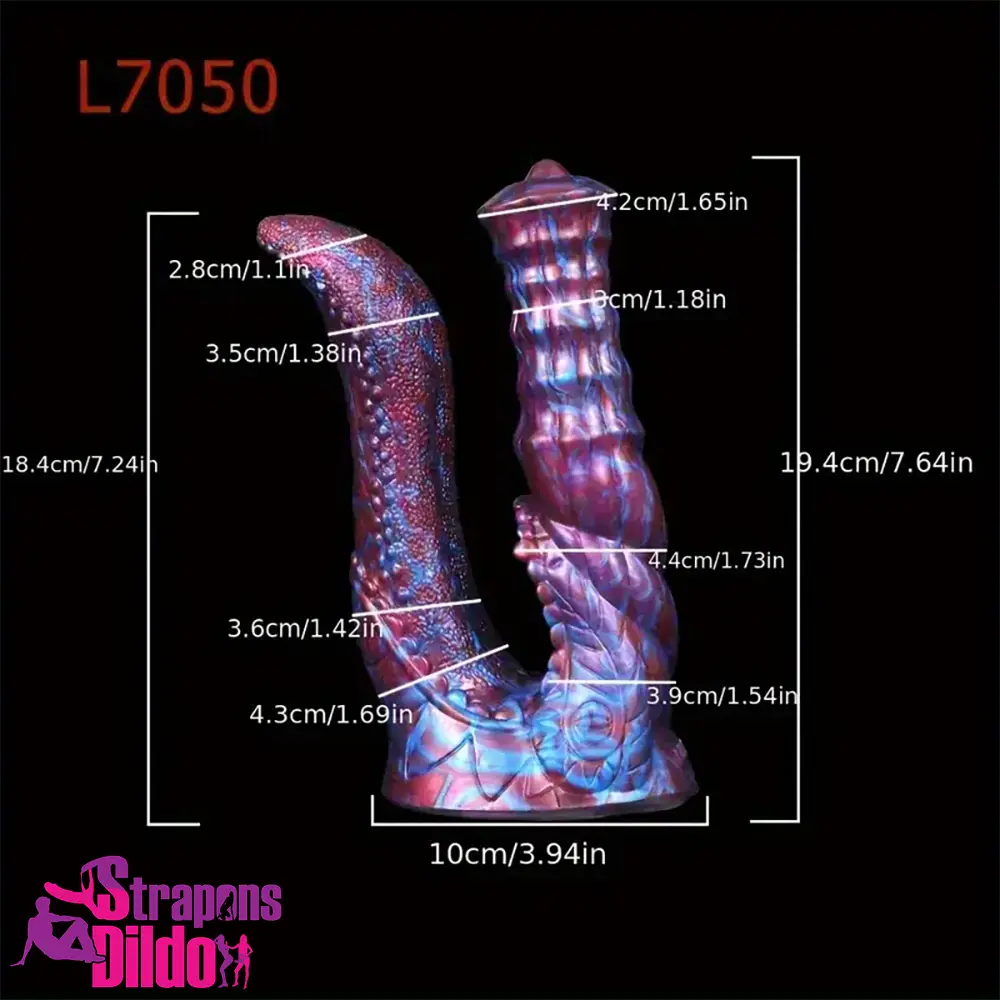 7.64in 7.99in 8.07in Fantasy Silicone Double Heads Dildo Masturbation Toy Strap ons Dildo