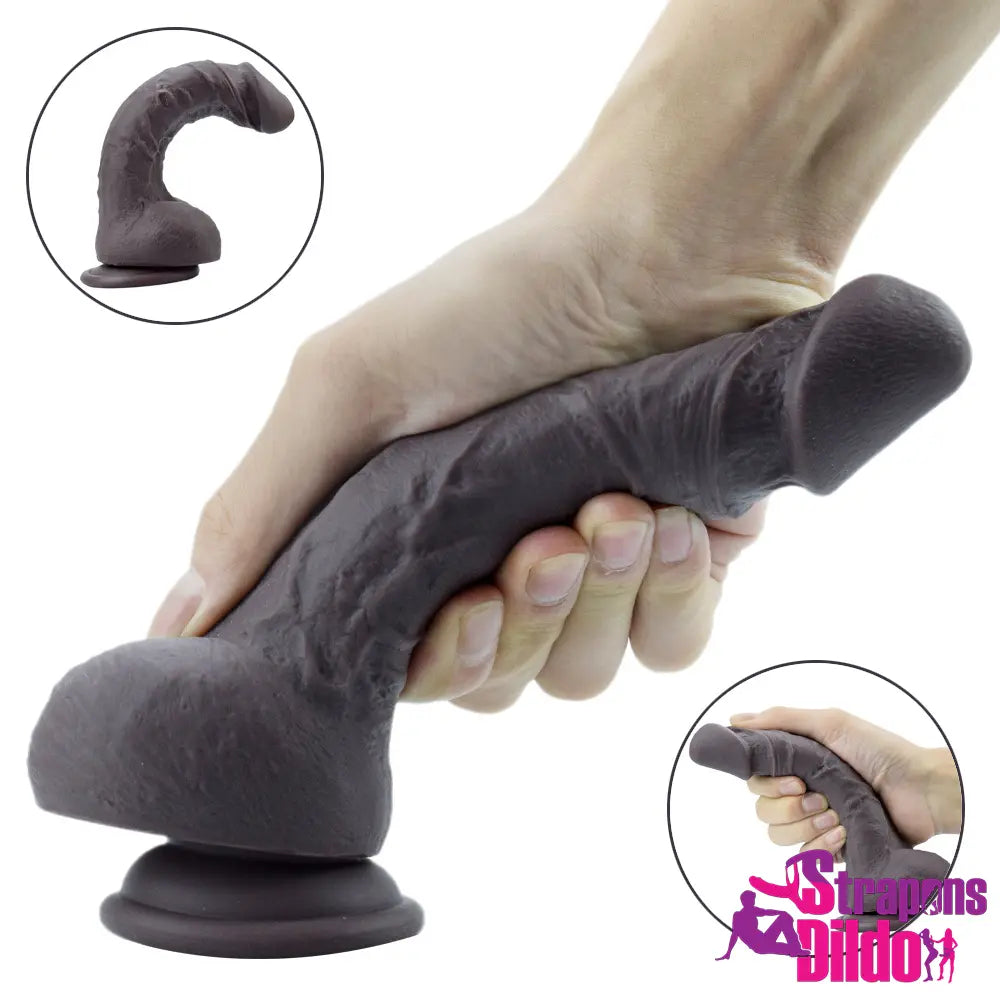 7.67in Lifelike Silicone Soft Realistic Penis G-spot Simulation Anal Dildo Strap ons Dildo