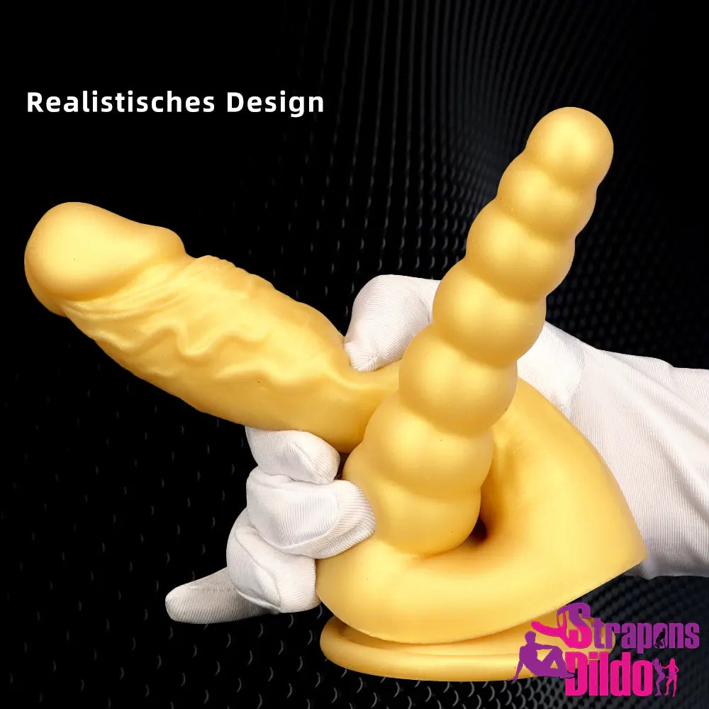 8.07in Silicone Big Soft Dildo Double Heads Dildo Butt Plug For Lesbian Strap ons Dildo