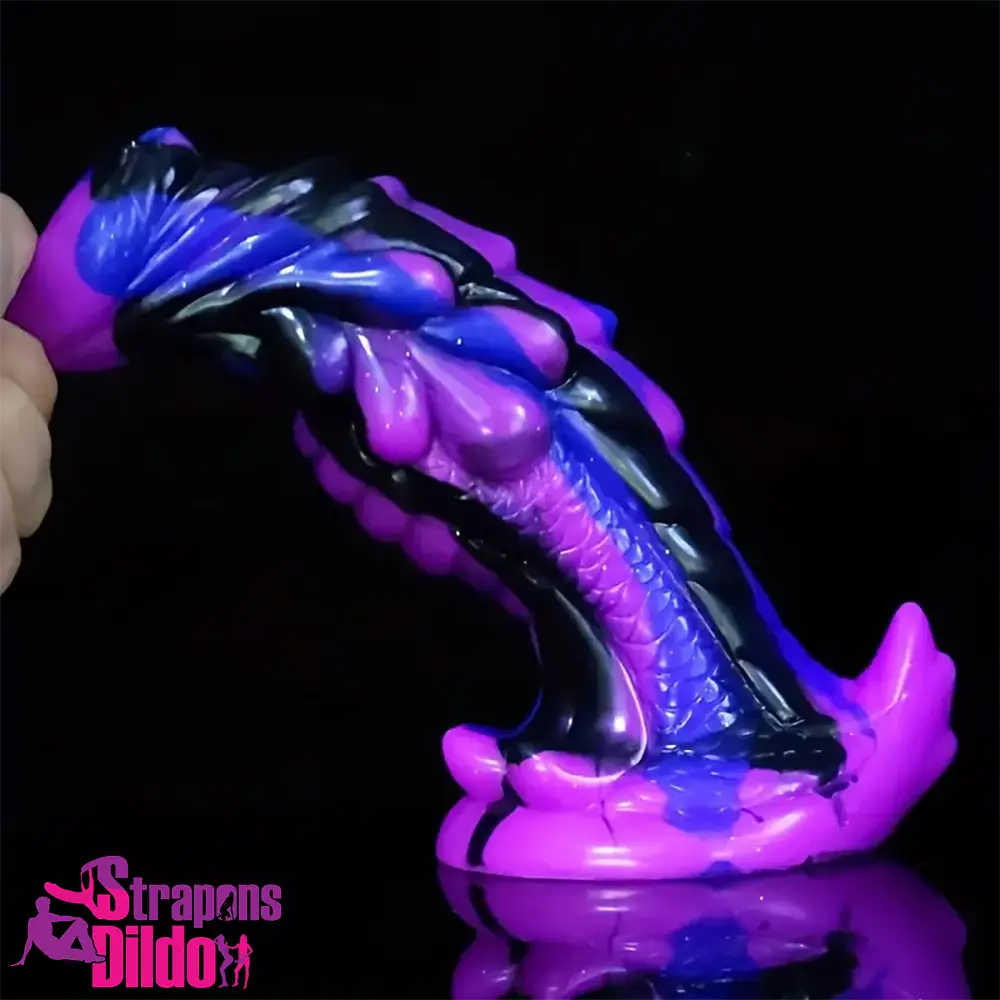 8.56in Large Animal Dragon Odd Silicone Soft Dildo Vaginal Massager Strap ons Dildo