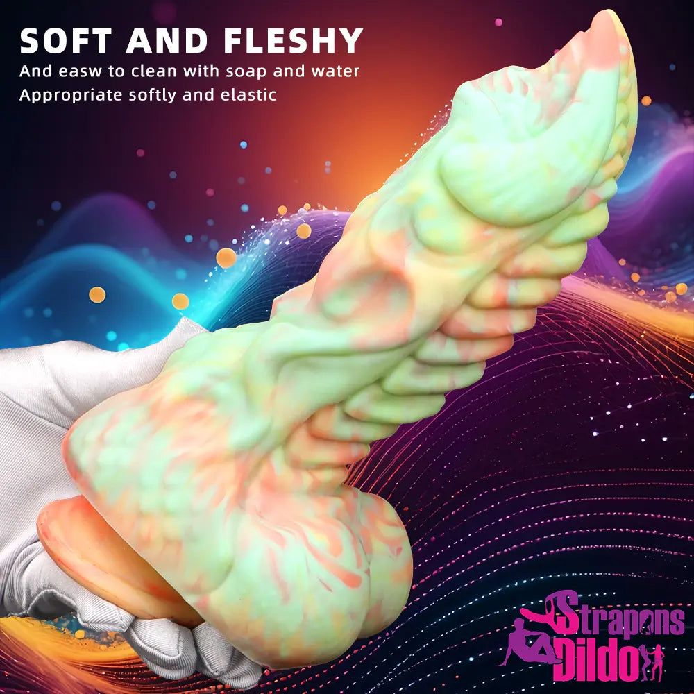 9.44in Fantasy Big Silicone Soft Mixed Color Dildo Sex Toy For Women Strap ons Dildo