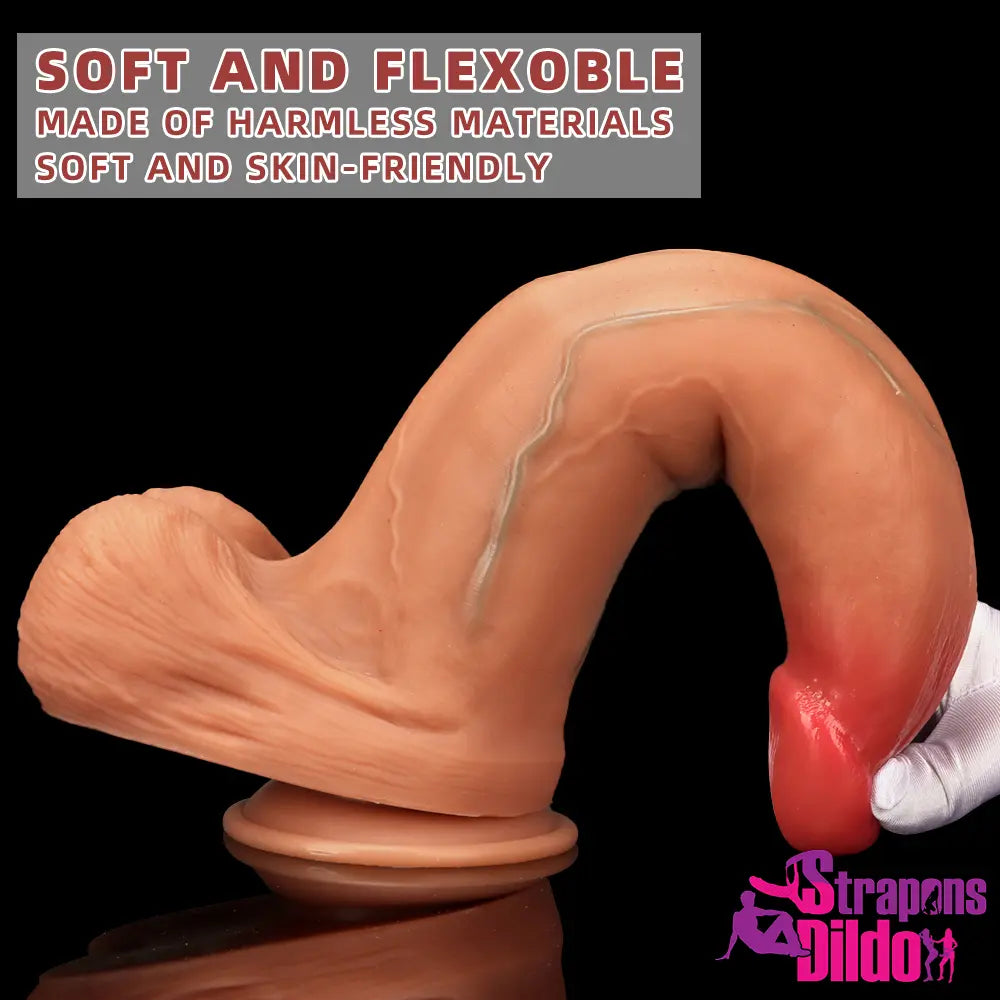 9.25in 10.03in 13in Soft Silicone Big Lifelike Dual Density Anal Real Dildo - Strap ons Dildo