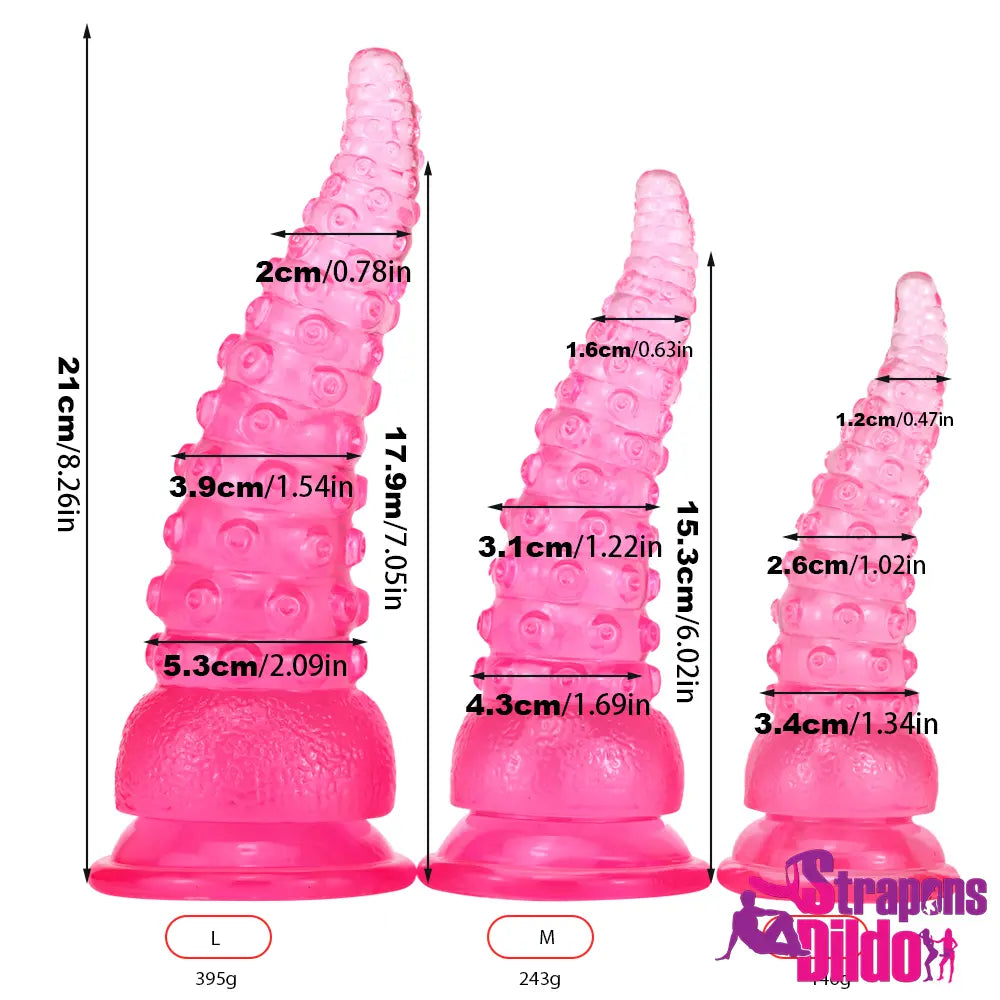 6.02in 7.05in 8.26in Tentacle Octopus Wide Animal Women Couples Dildo - Strap ons Dildo