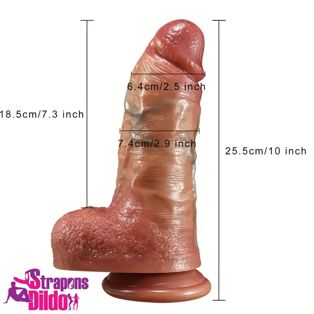 10in Thick Big Realistic Silicone Dual Density Feeling Like Skin Dildo Strap ons Dildo