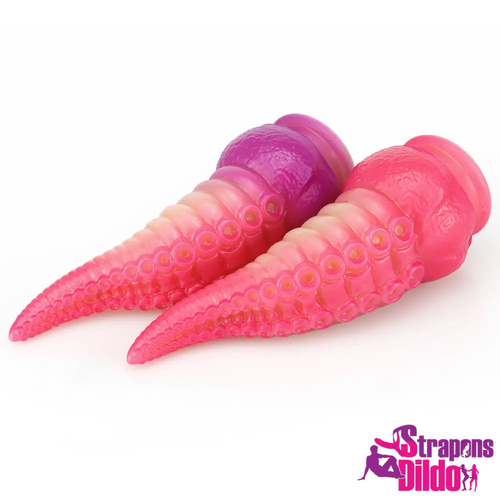 8.07in Fantasy Silicone Soft Large Tentacle Octopus Dildo Clitoris For Sex - Strap ons Dildo