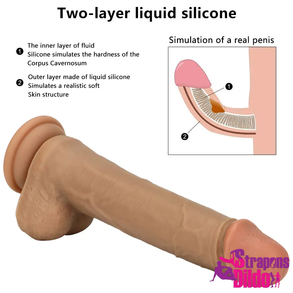 8.85in Silicone Soft Big Prostate G Spot Dildo For Anal Stimulation Strap ons Dildo