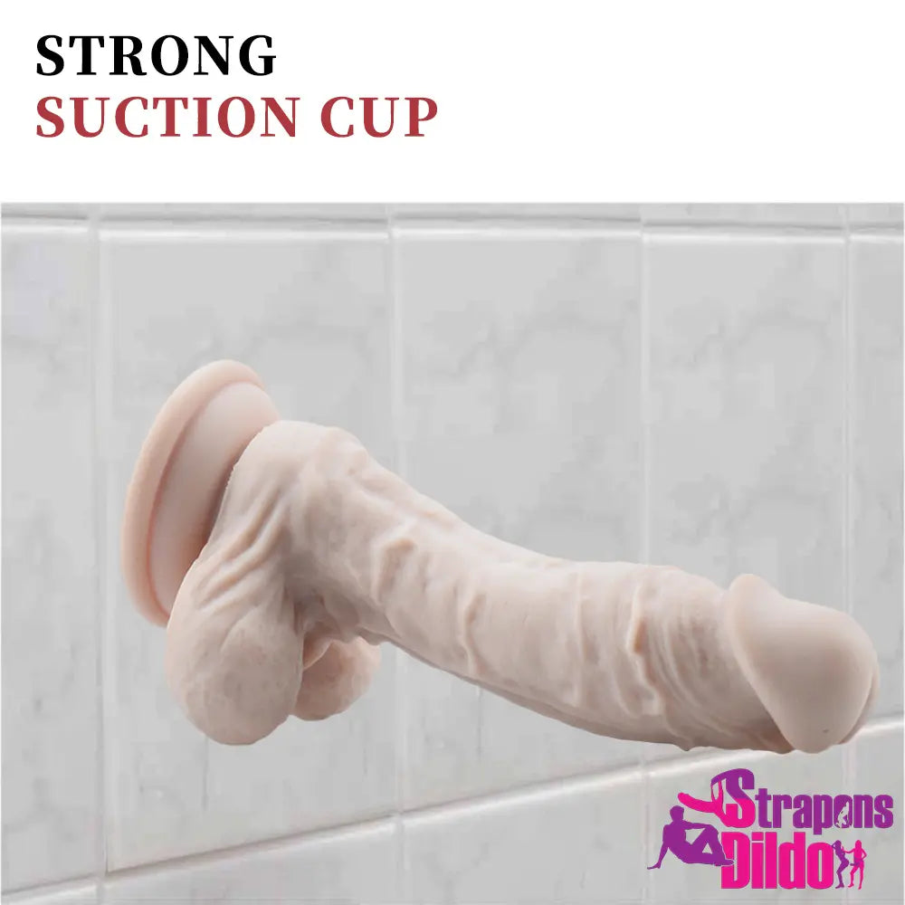 6.3in Lifelike Silicone Soft Dildo Vagina Clit Stimulator Adult Sex Toy - Strap ons Dildo