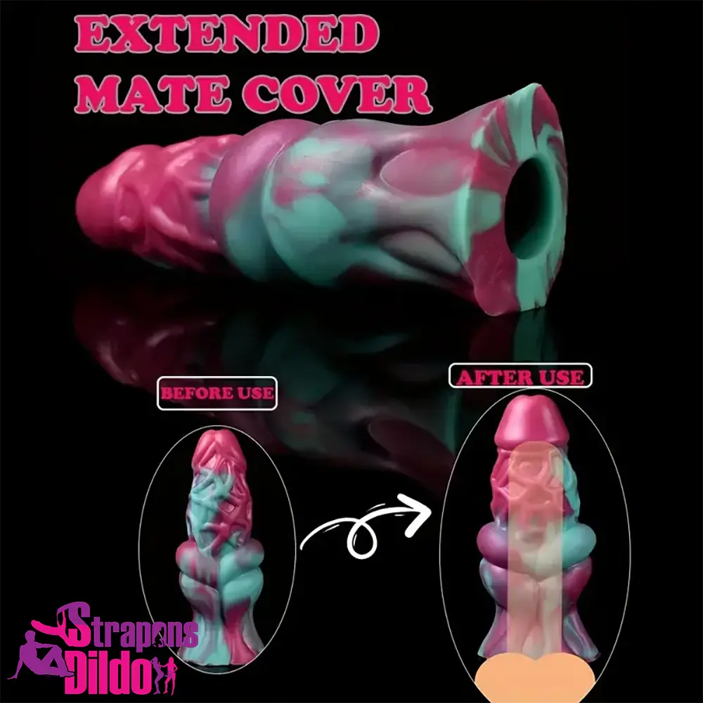 7.09in Silicone Soft Dildo Sleeve Penis Enlargement For Vaginal Masturbator Strap ons Dildo