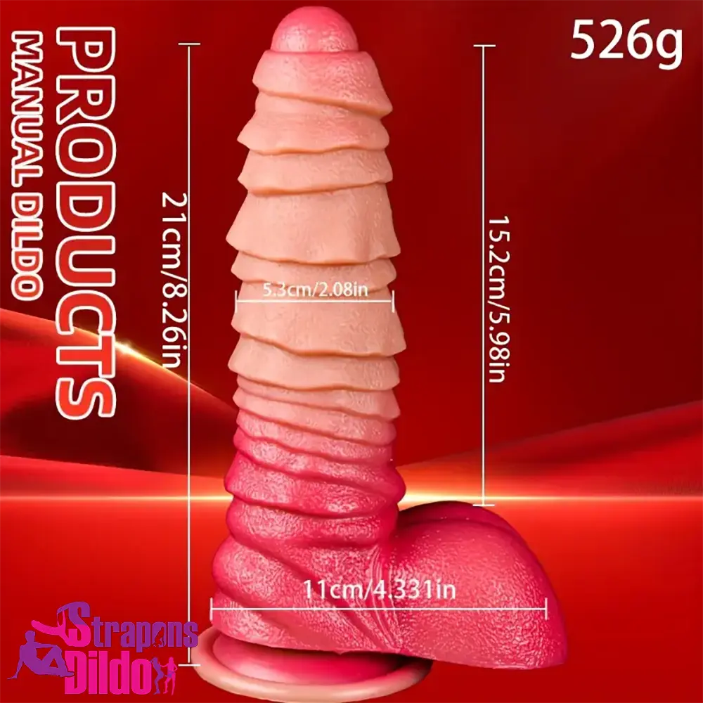 8.26in Liquid Silicone Real Big Soft Odd Dildo For Clitoral Quick Orgasm Strap ons Dildo