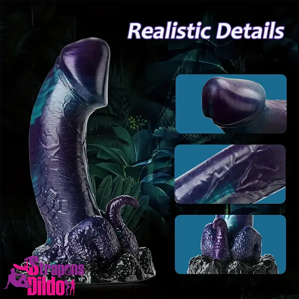 7.6in Dragon Fantasy Silicone Anal Monster Dildo With Tentacle Sex Toy Strap ons Dildo