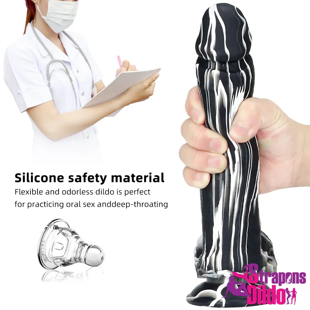 9.44in Silicone Soft Big Prostate Massage Dildo For G-spot Stimulation Strap ons Dildo