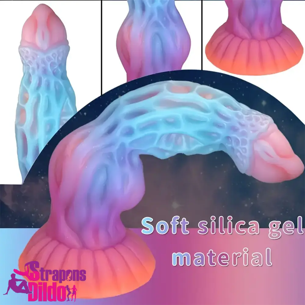 10.43in Luminous Fantasy Monster Silicone Soft Big Dildo Anus Expansion Strap ons Dildo