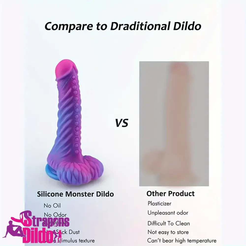 7.48in Soft Silicone Fantasy Monster Body Safe Dildo For Anus Expansion Strap ons Dildo