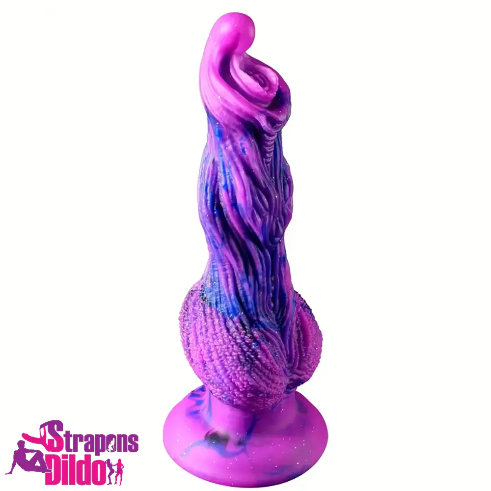 9.8in Fantasy Animal Soft Silicone Dog Monster Knot Dildo For Couples Strap ons Dildo