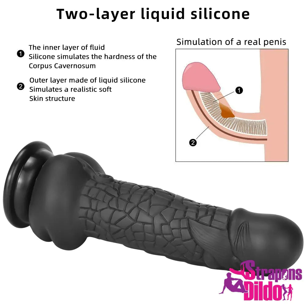 7.87in Silicone Dual Density Odd Feeling Soft Dildo Sex Toy For Women Strap ons Dildo