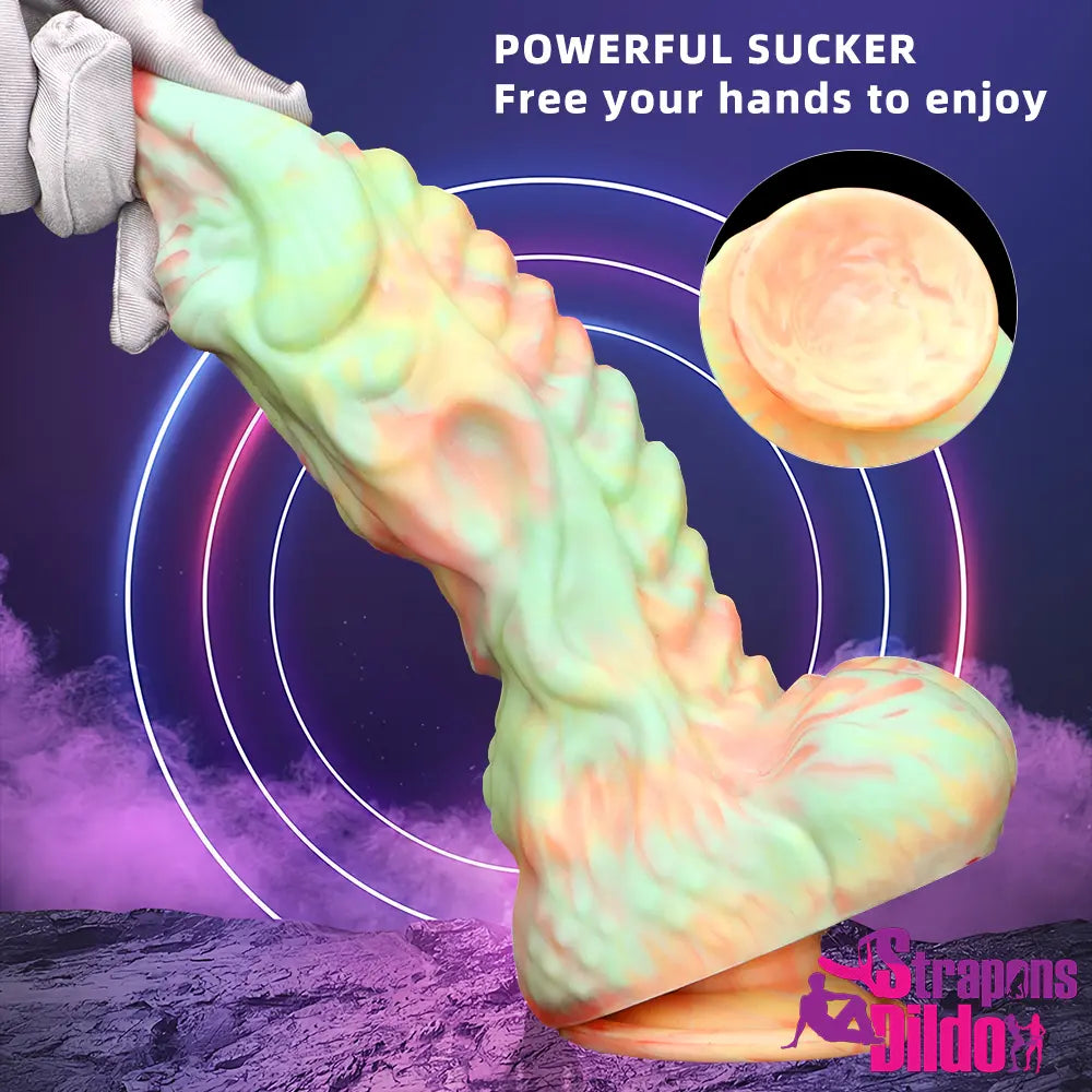 9.44in Fantasy Big Silicone Soft Mixed Color Dildo Sex Toy For Women Strap ons Dildo