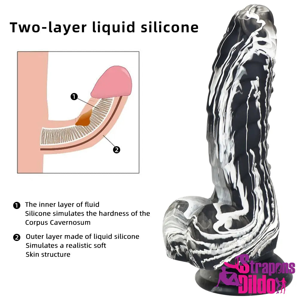 7.08in Real Feeling Silicone Uncut Fantasy Soft Dildo Sex Toy For Women Strap ons Dildo