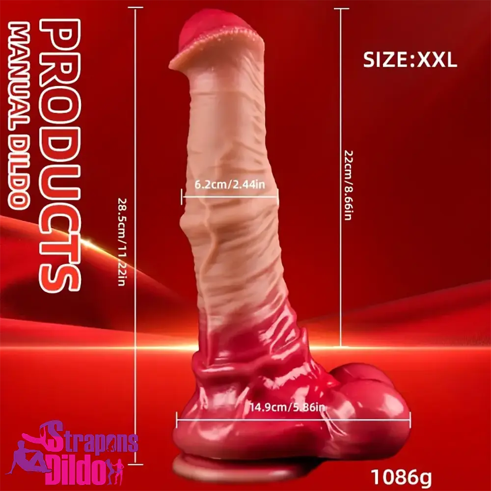 7.4in 8.46in 9.44in 10.03in 11.22in Big Silicone Soft Horse Real Cock Dildo Strap ons Dildo