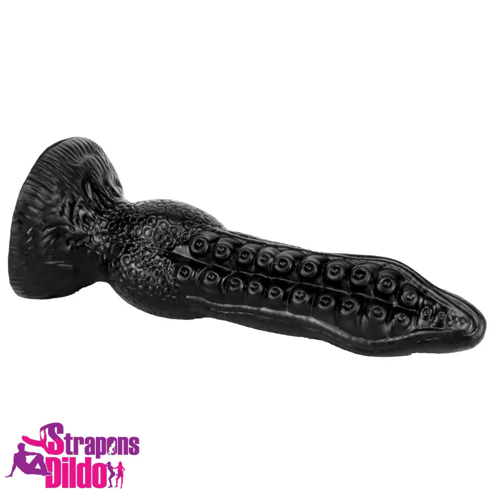 7.08in 9.06in 10.24in 11.81in Big Fantasy Tentacle Octopus Odd Black Dildo Strap ons Dildo