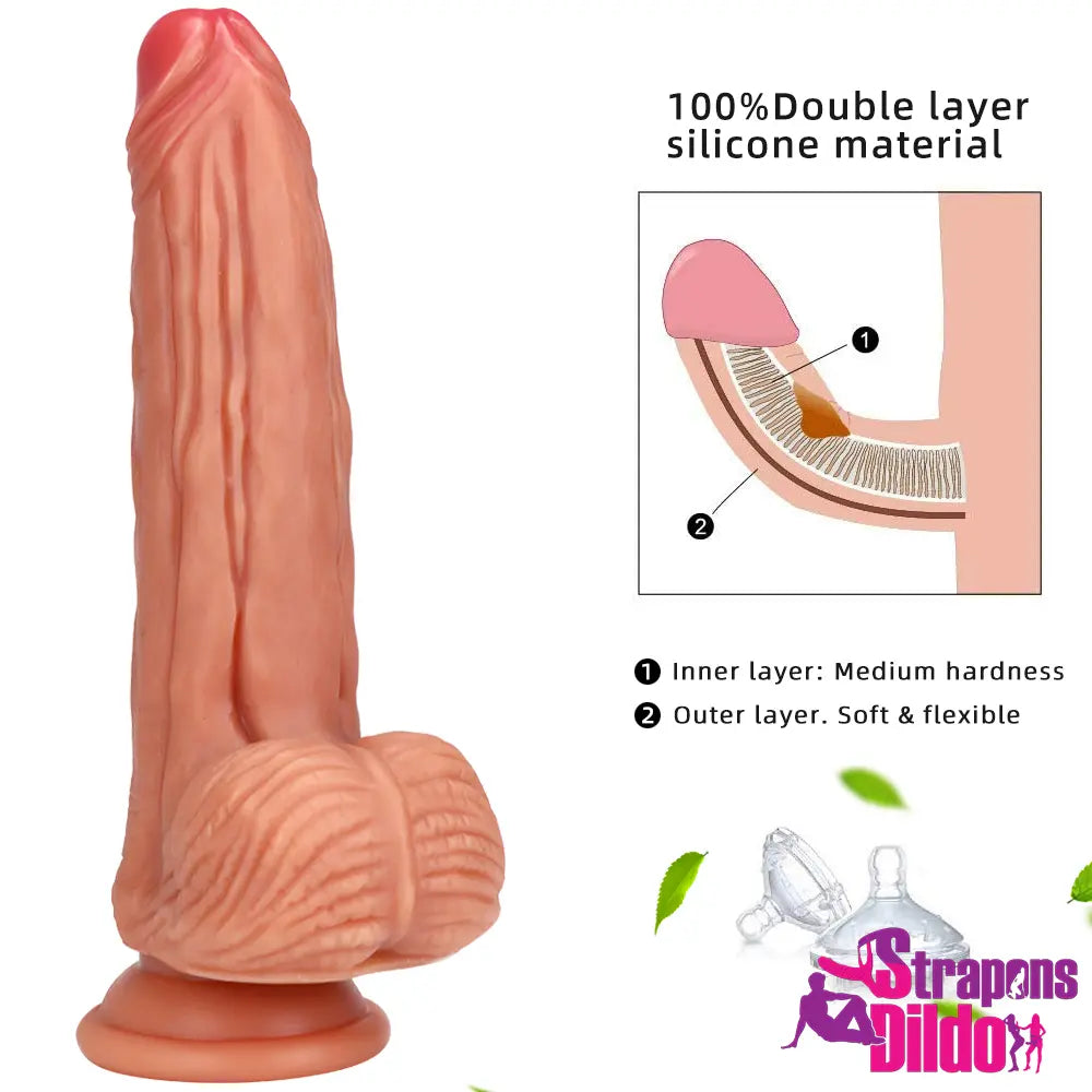 8.26in Real Touching Feeling Silicone Soft Dildo Adult Sex Toy For Women Strap ons Dildo