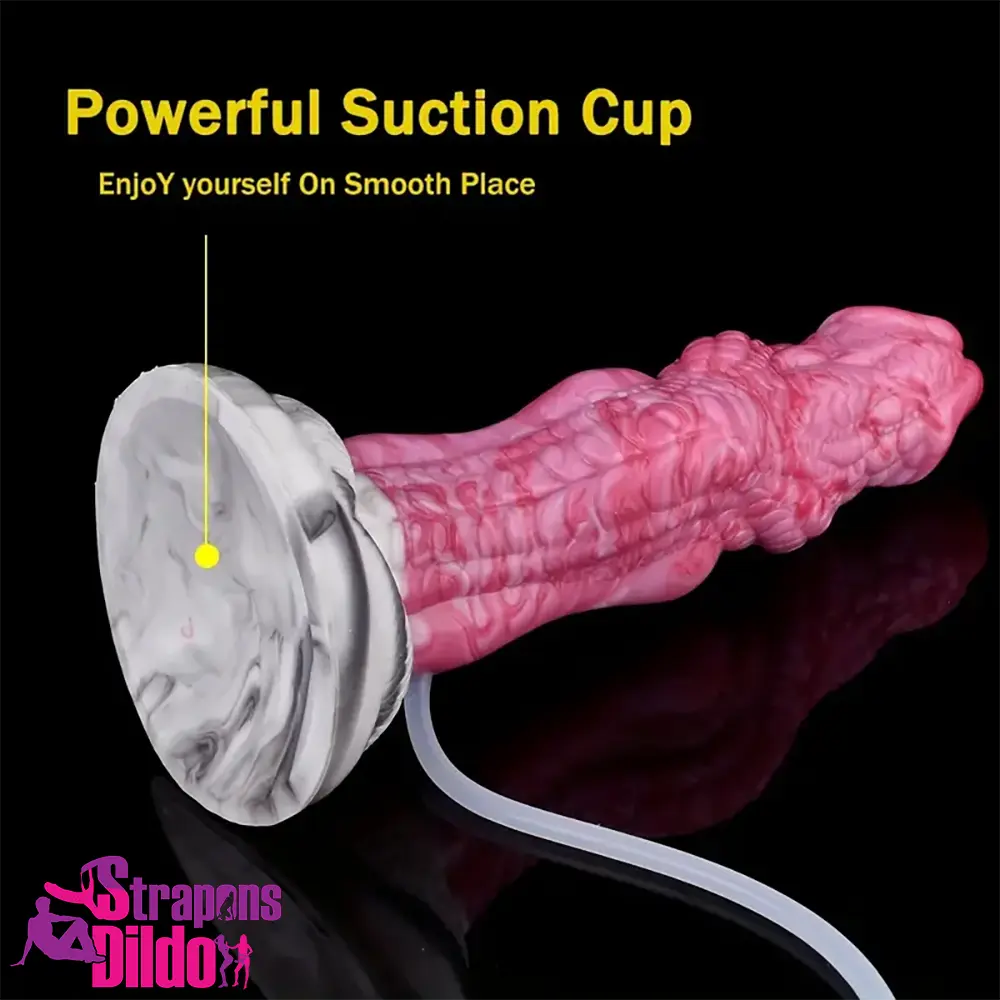 8.03in Realistic Animal Alien Dragon Ejaculating Silicone Lesbian Dildo Strap ons Dildo