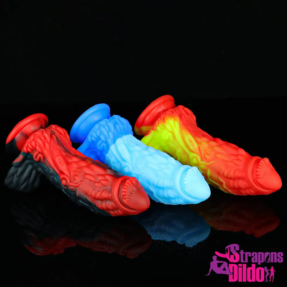 7.4in Silicone Soft Dragon Animal Dildo For Women Men Gay Lesbian - Strap ons Dildo