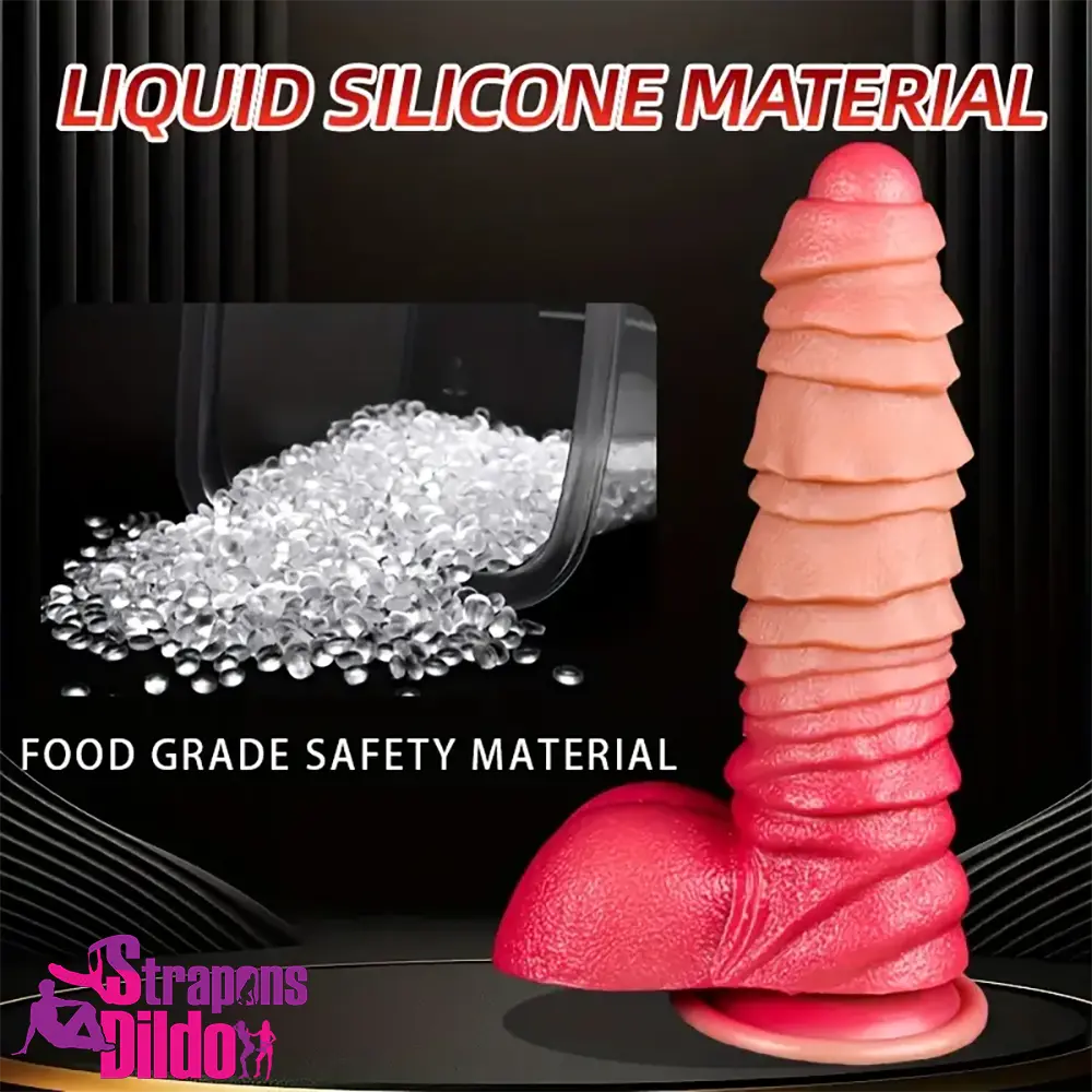 8.26in Liquid Silicone Real Big Soft Odd Dildo For Clitoral Quick Orgasm Strap ons Dildo