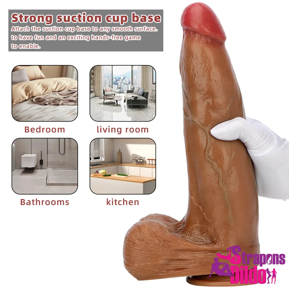 13in Lifelike Skin Silicone Soft Realistic Long Huge Prostate G Spot Dildo Strap ons Dildo