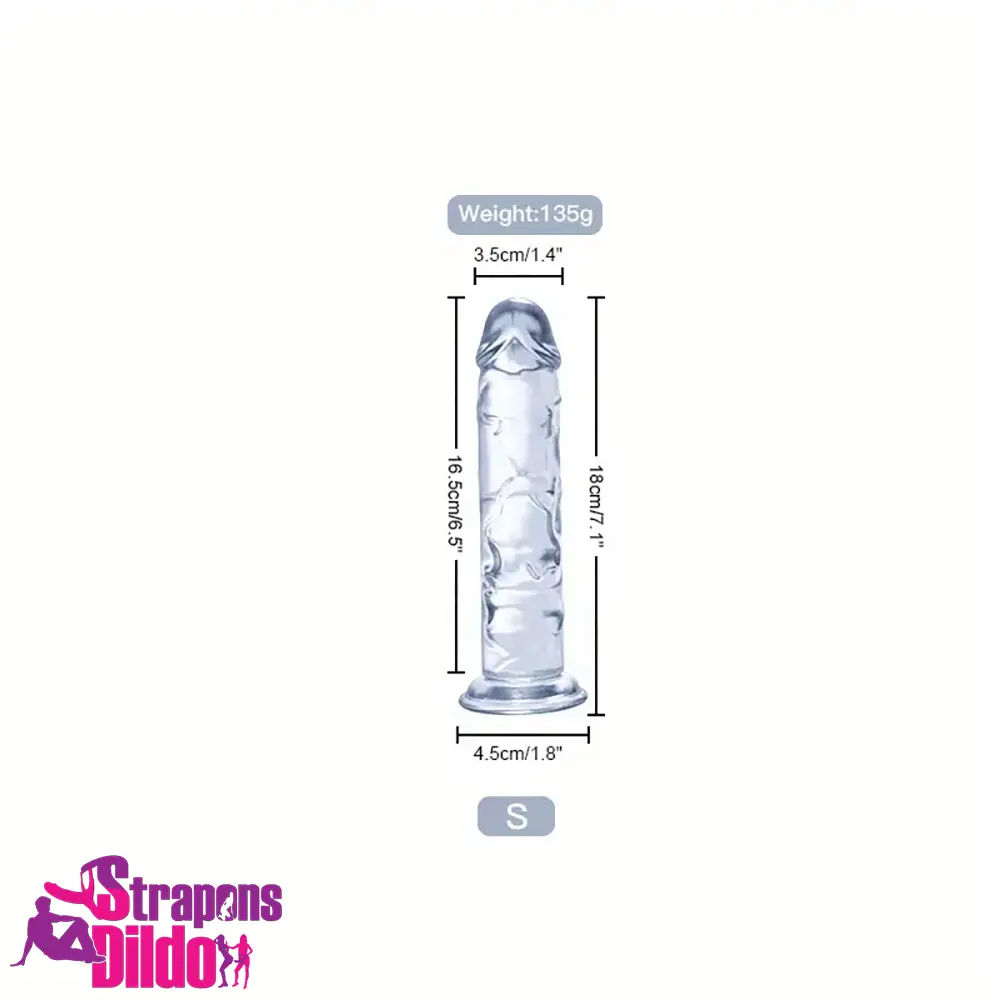 6.3in 7.1in 7.7in 8.5in 9.8in 12in Realistic Clear Dildo Big Anal Expander Strap ons Dildo