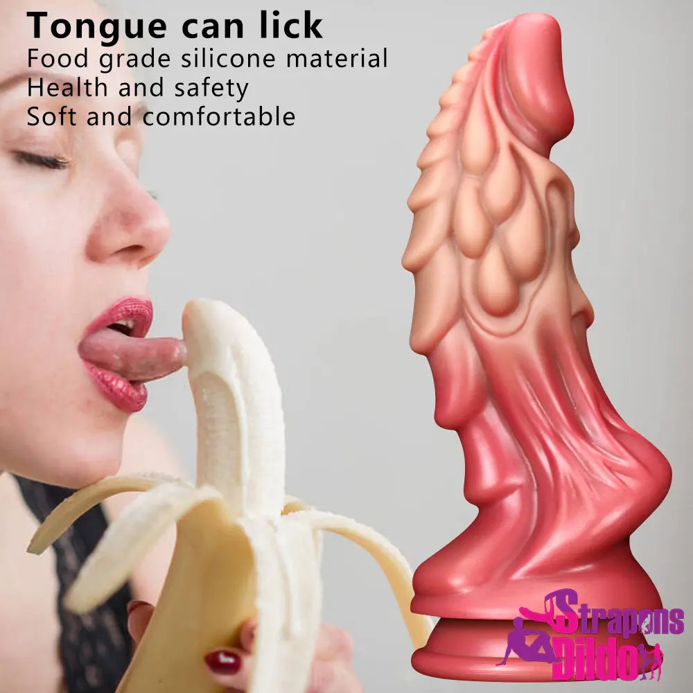 8.46in Real Touching Feeling Big Silicone Dragon Animal Anal Dildo Strap ons Dildo