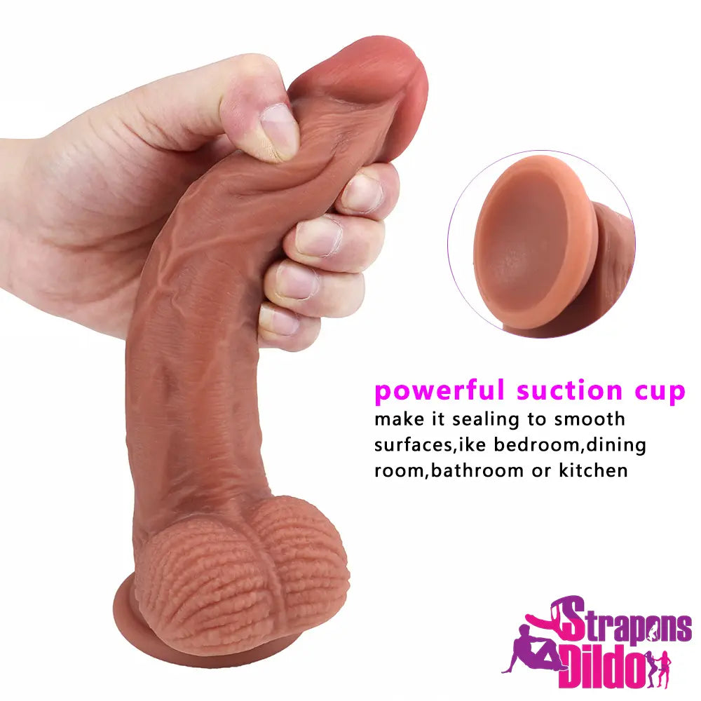 8.26in Lifelike Silicone Soft G Spot Anal Large Dildo For Adult Men Gay - Strap ons Dildo