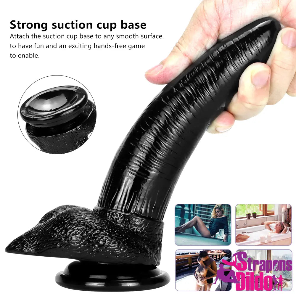 7.87in Fantasy Penis Anal Butt Plug G Spot Dildo With Suction Cup Strap ons Dildo