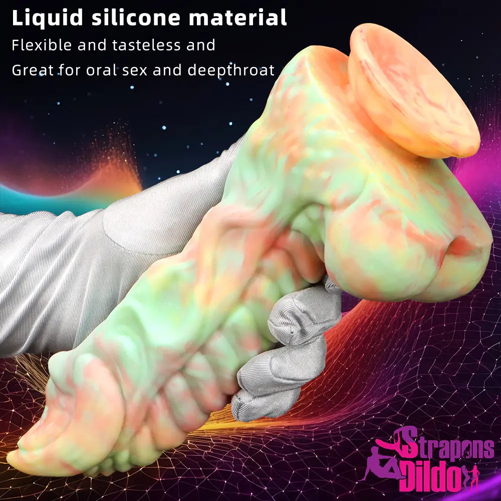 9.44in Fantasy Big Silicone Soft Mixed Color Dildo Sex Toy For Women Strap ons Dildo