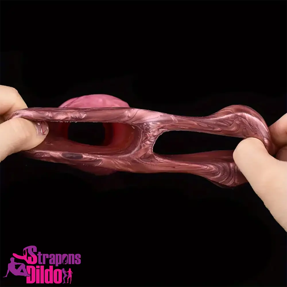 5.9in Fantasy Silicone Animal Horse Stretchable Knot Dildo Sleeve Strap ons Dildo