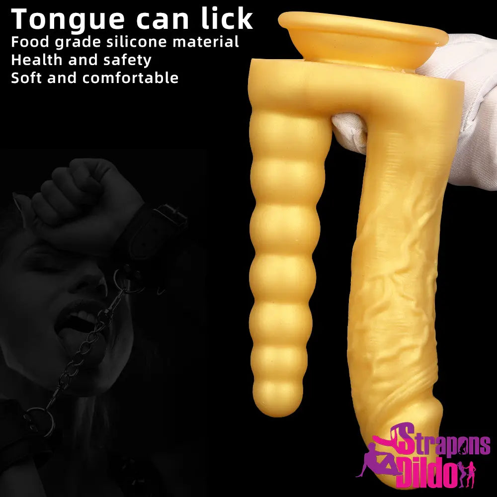 8.07in Silicone Big Soft Dildo Double Heads Dildo Butt Plug For Lesbian Strap ons Dildo