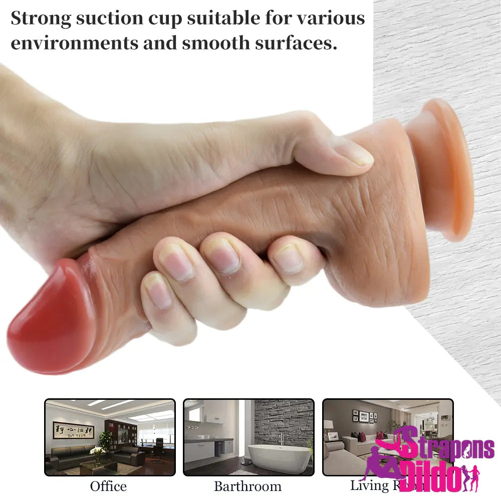 7.67in Lifelike Silicone Soft Real Penis Dildo Sex Toy For Women Orgasm Strap ons Dildo