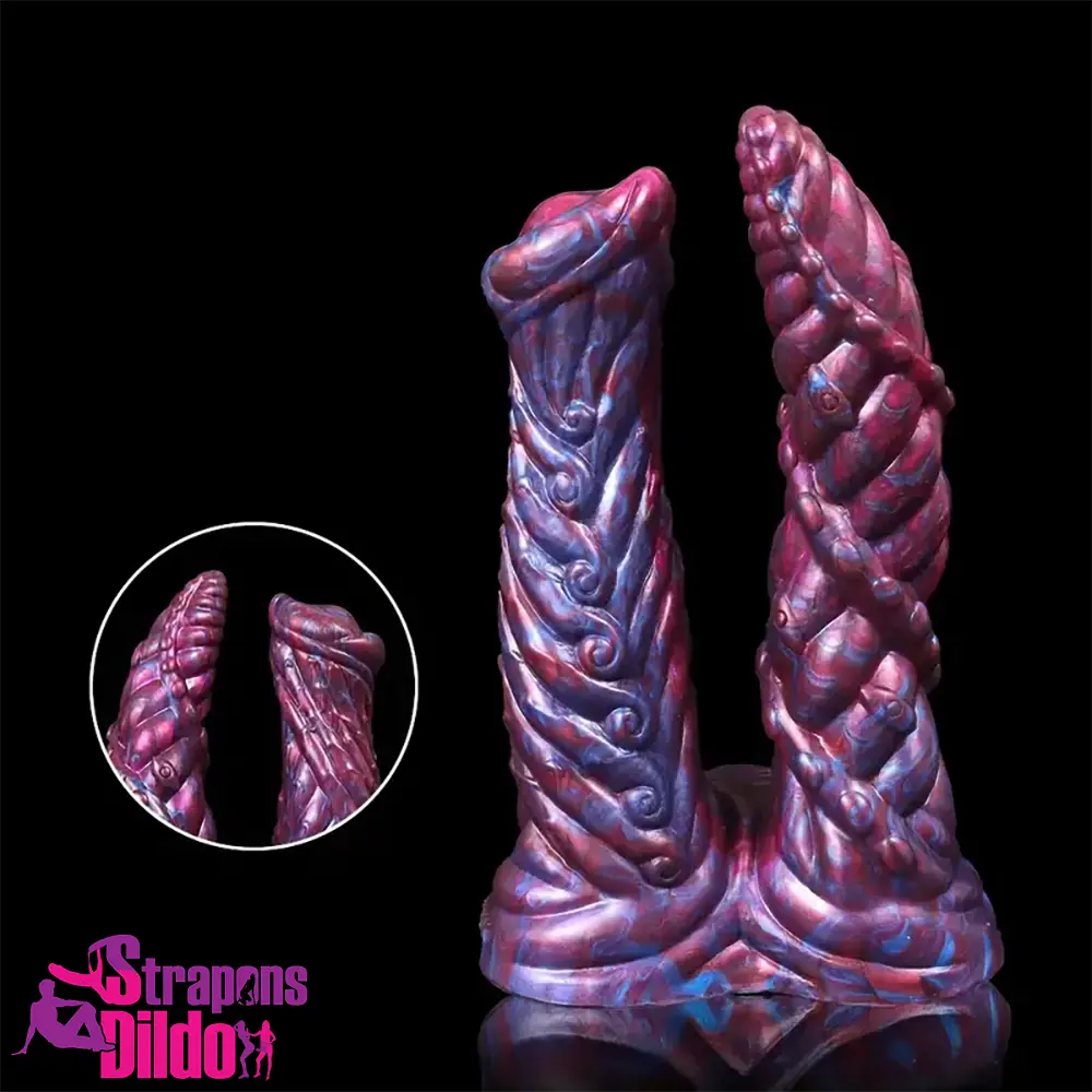 7.64in 7.99in 8.07in Fantasy Silicone Double Heads Dildo Masturbation Toy Strap ons Dildo