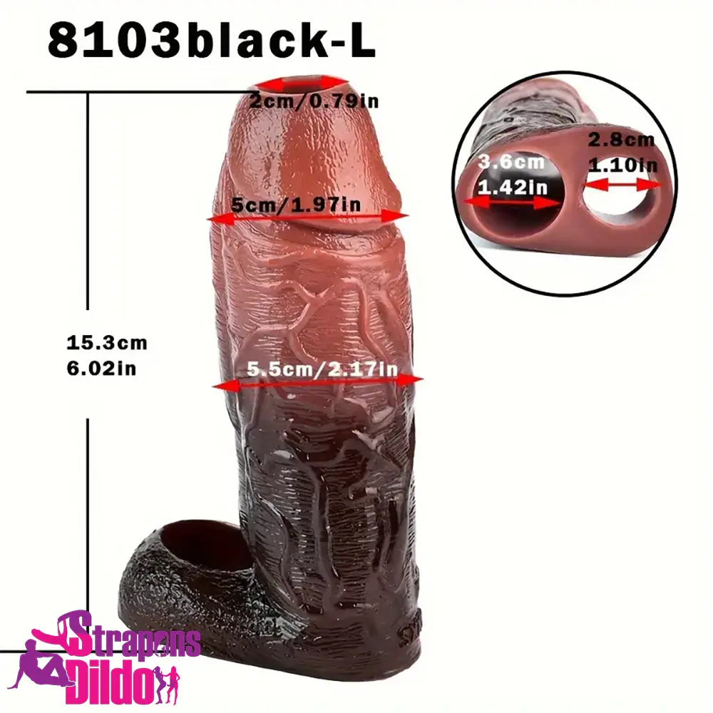 4.53in 5.24in 6.02in Silicone Soft Dildo Real Sleeve For Cock Masturbator Strap ons Dildo