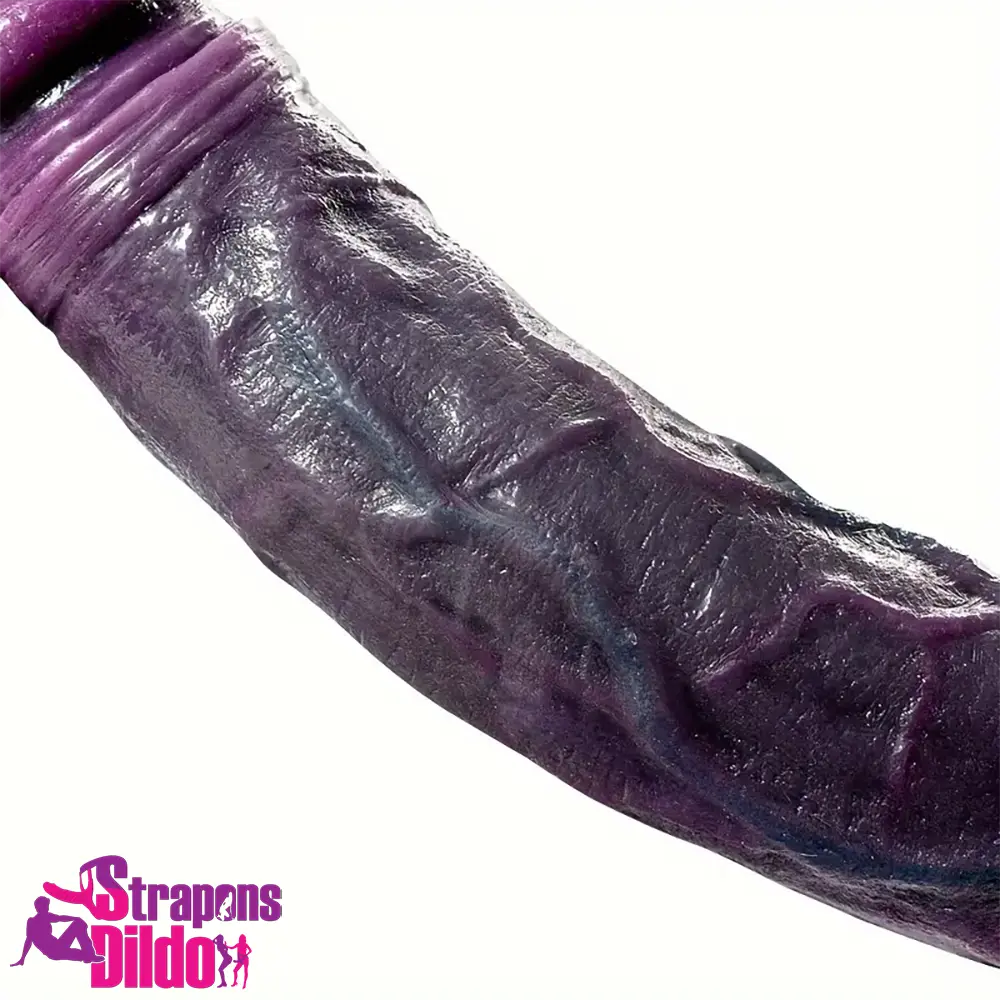 8.66in 8.74in 10.43in Big Ebony Silicone Flexible Feel Like Skin Dildo Strap ons Dildo