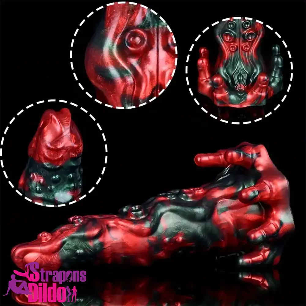 8.46in Red Devils Fantasy Big Monster Silicone Soft Dildo Anal Vaginal Toy Strap ons Dildo