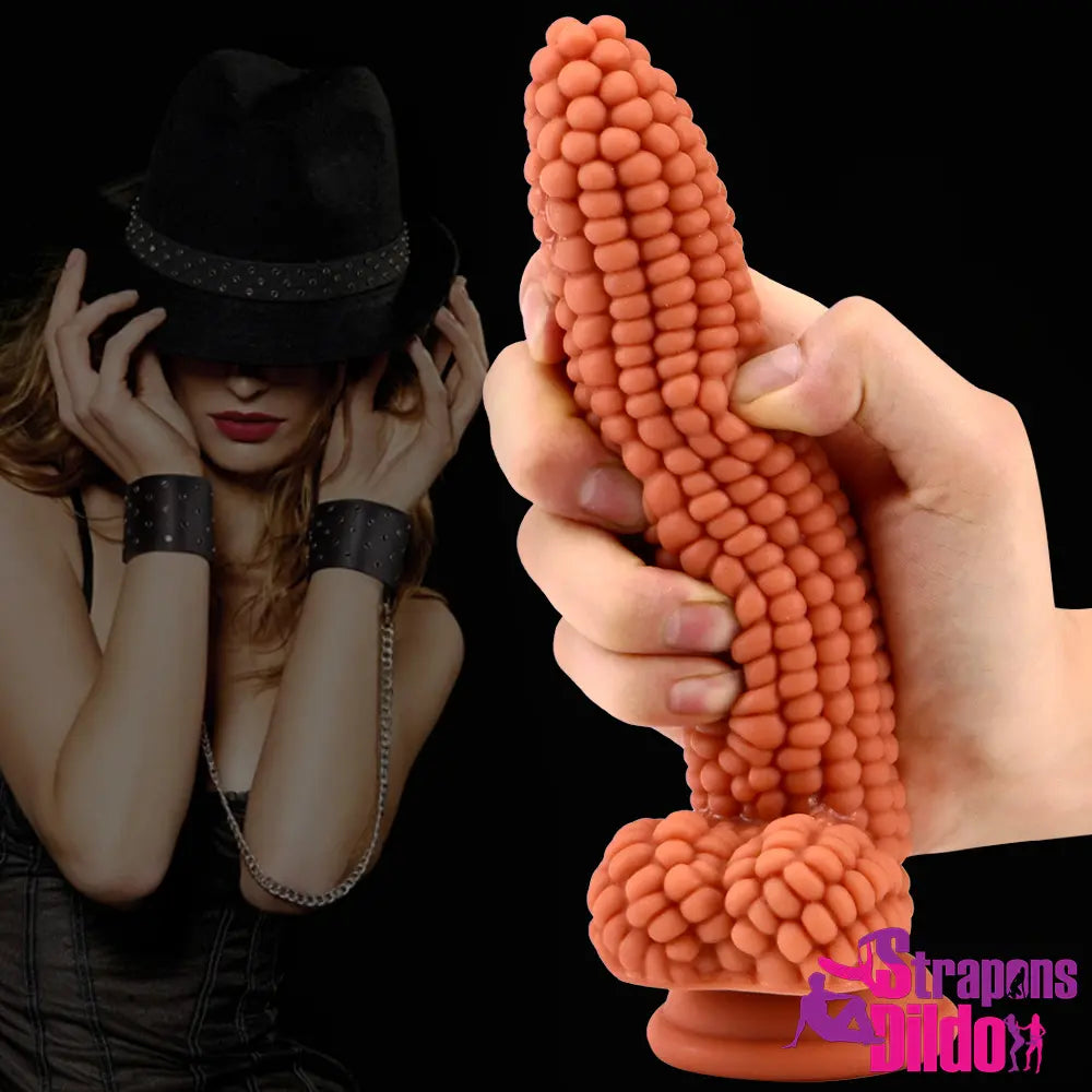 8.26in Silicone Soft Corn Cob Big Dildo Couples Gay Lesbian Sex Toy Strap ons Dildo