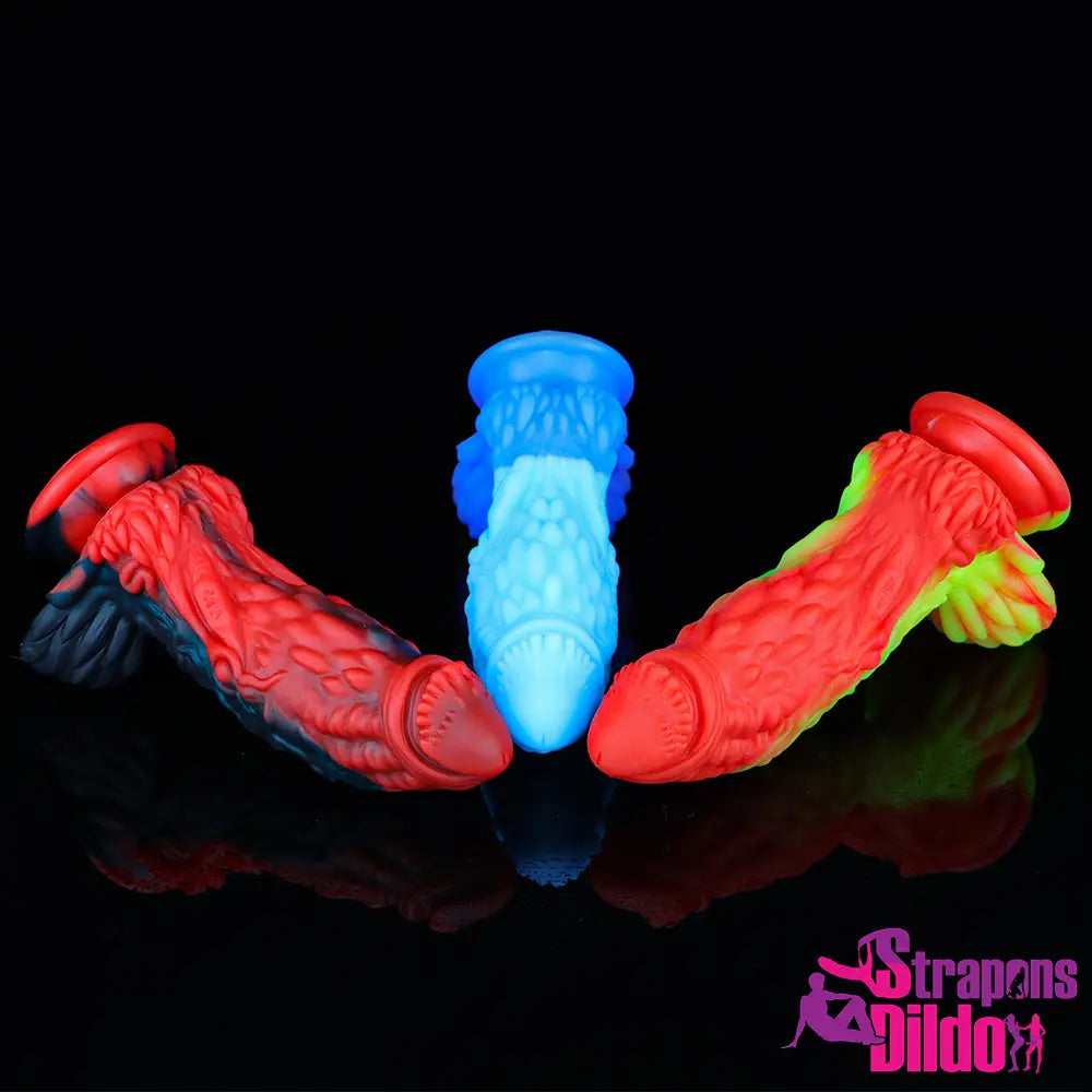 7.4in Silicone Soft Dragon Animal Dildo For Women Men Gay Lesbian - Strap ons Dildo