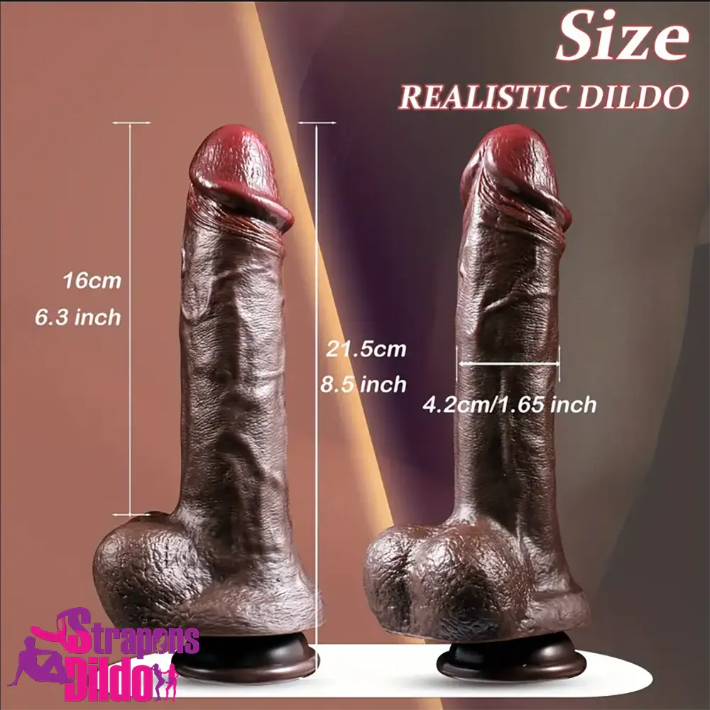 8.5in Unique Women Soft Silicone Lifelike Skin-Touching Dildo Masturbator Strap ons Dildo