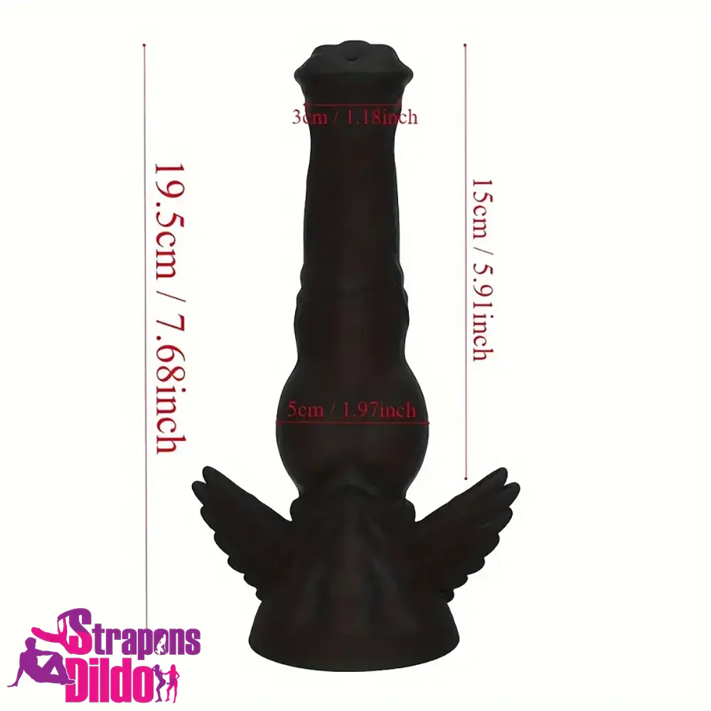 7.68in Odd Silicone Soft Horse Penis Knot Dildo For Clitoral Quick Orgasm Strap ons Dildo